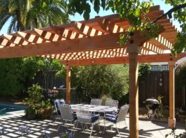 Outdoor Pergola with Roof - A-1 Construction