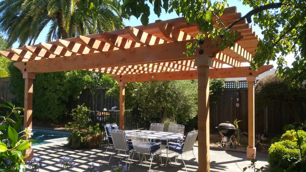 Outdoor Pergola with Roof - A-1 Construction